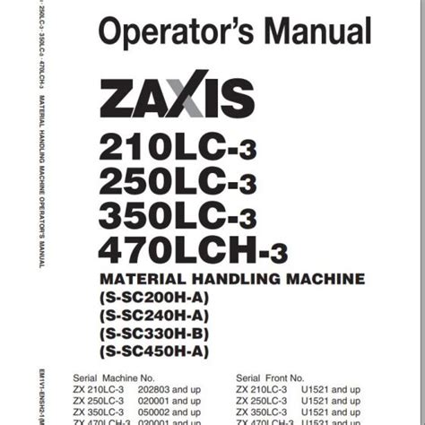 Hitachi Hydraulic Excavator Zx B Zx Lc B Zx Lcn B Workshop