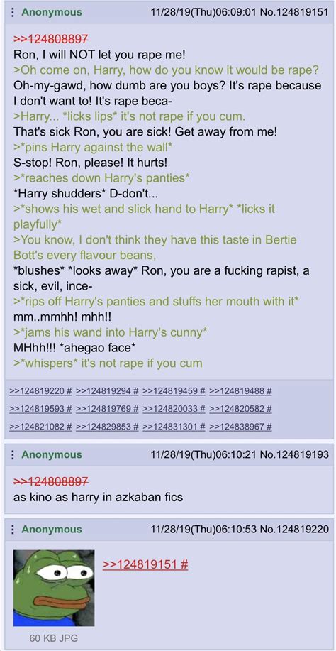 Anon’s Harry Potter Sex Fantasy R Harrypottergreentexts