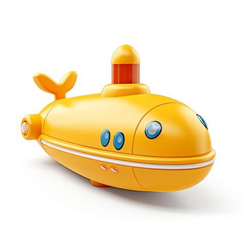 Premium AI Image | a yellow submarine toy with blue eyes and a nose