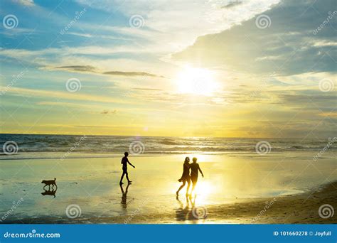 People Walking At Ocean Beach Stock Photo Image Of Stroll Leisure