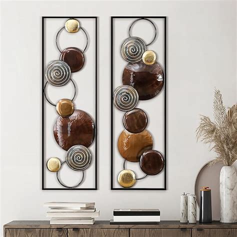 Amazon LuxenHome Metal Wall Art 36 Abstract 2 Pieces Wall