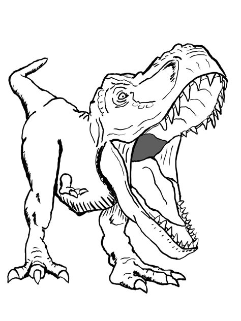 Trex Coloring Pages - Preschool Coloring Printables