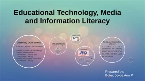 Educational Technology Media And Information Literacy By Jhun