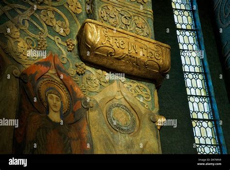 Decorative Interior Of The Watts Mortuary Chapel In The Village Of Compton Surrey England Uk