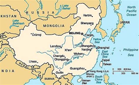 Ancient China Map Tian Shan