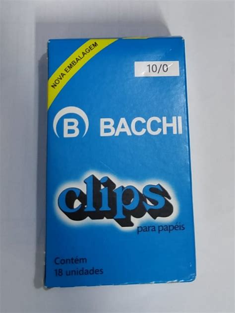 Clips Bacchi Galvanizado N10 0 Premium C 18 Unidades Papelaria Criativa