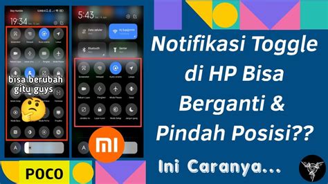 Cara Merubah Posisi Tata Letak Notifikasi Toggle Di HP Xiaomi Poco