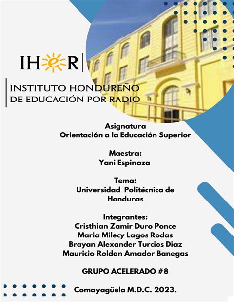 Informe Uph Informacion De La Universidad Tecnologica De Honduras Índice 8 MaestrÍa En