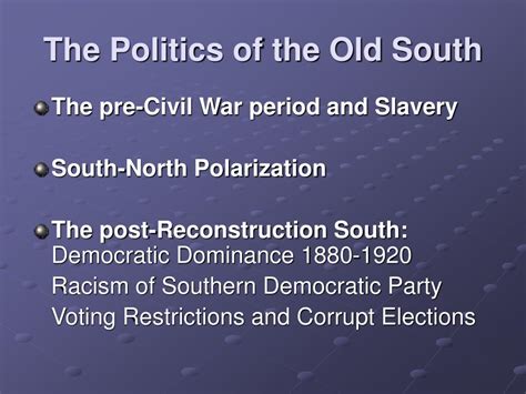 Ppt Political Realignment In The South Powerpoint Presentation Free