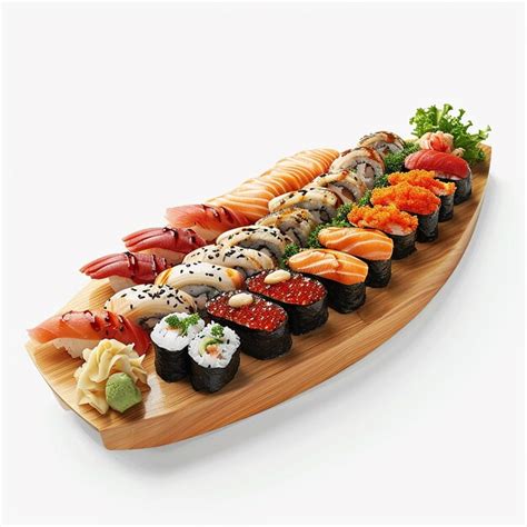 Sushi Platter a tray of sushi with different types of Sushi Platte ...