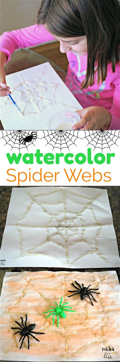 Watercolor Spider Webs - Mess for Less