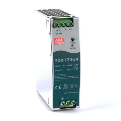 Блок питания на Din рейку MEAN WELL SDR-120-24 цена купить
