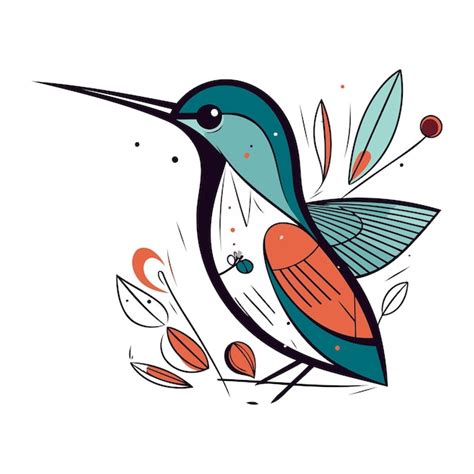 Premium Vector Hummingbird Hand Drawn Vector Illustration In Doodle Style