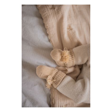 Chaussons bébé nude Gentil Coquelicot Paris