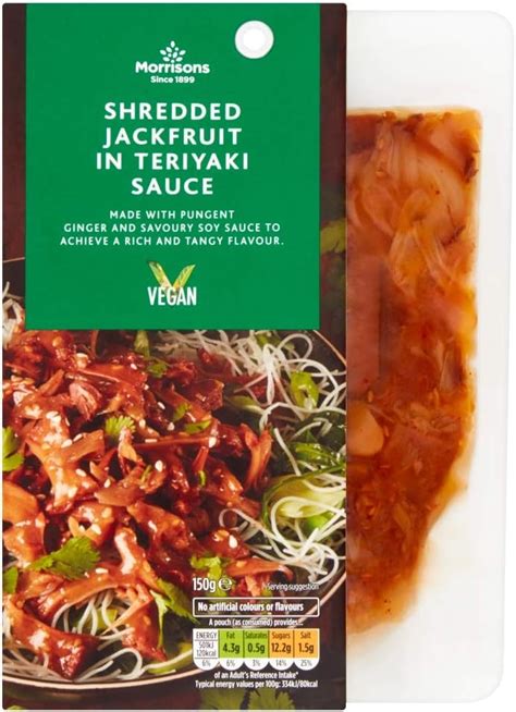 Morrisons Shredded Jackfruit In Teriyaki Sauce G Amazon Co Uk