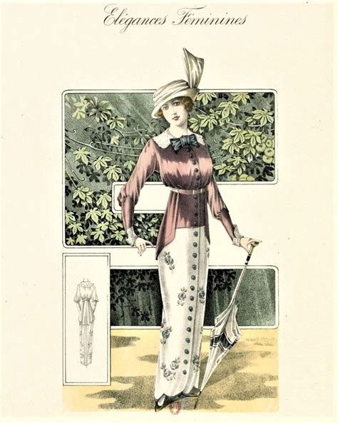 1913 Élégances Féminines Art deco fashion Edwardian clothing