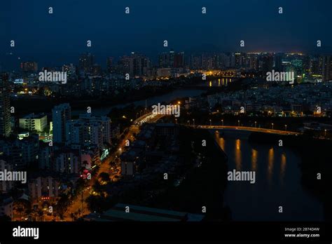 Modern City at Night Stock Photo - Alamy