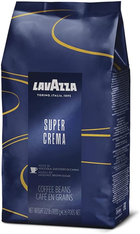 Lavazza Super Crema Whole Bean Coffee Blend Light Medium Espresso