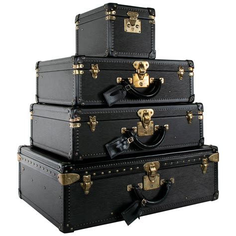 Vintage Louis Vuitton Luggage Black Epi Leather Four-Piece Set, Brass ...