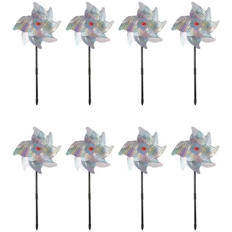 Lot De Moulins Vent Anti Oiseaux Jardin En Pvc R Pulsif Oiseaux