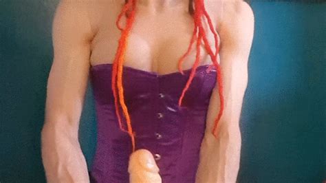 Burlesque Corset Long Dildo Riding Depth Queen Tv Anal Slut Deep And Wide With Rose