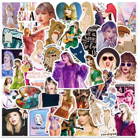 50pcs Taylor Swift Stickers Suitcase Laptop Water Cup Skateboard