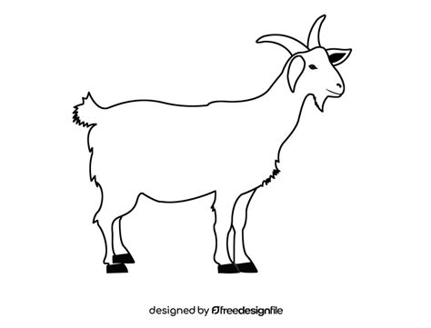 Goat black and white clipart free download