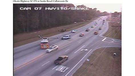 Okatie Crash Cleared Eastbound Sc 170 Traffic Resumes Hilton Head