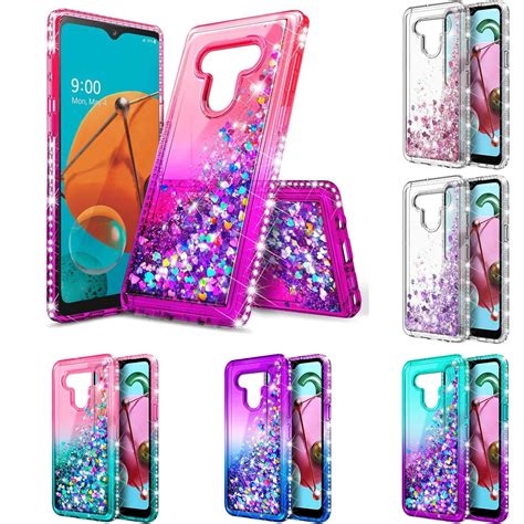 For LG K51 LG Q51 LG Reflect LG Stylo 6 Shockproof Glitter Liquid Bling