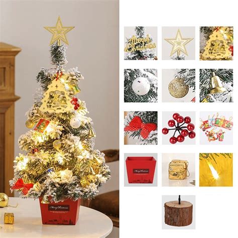 Haushalts Dekor Xmas Desktop Cm Pvc Mit Licht Mini B Ume