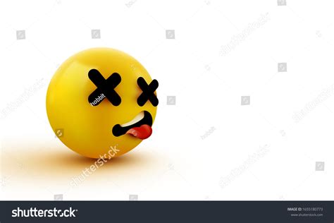 Dead Face Emoji Cross Eyes Emoticon Stok Vektör Telifsiz 1655180773