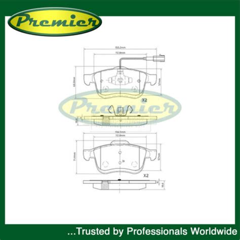 Premier Front Brake Pads Set Fits Fiat Doblo 2011 77365796 EBay