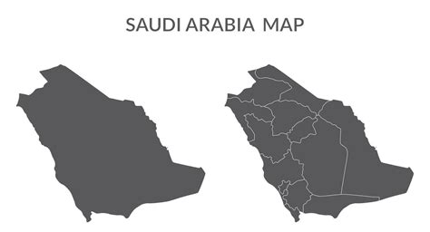 Saudi Arabia map. Map of Saudi Arabia in set in grey color 35987114 ...