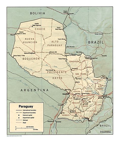 Paraguay Political Map