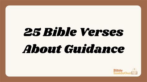 25 Bible Verses About Guidance (With Commentary) - Bible InsideOut