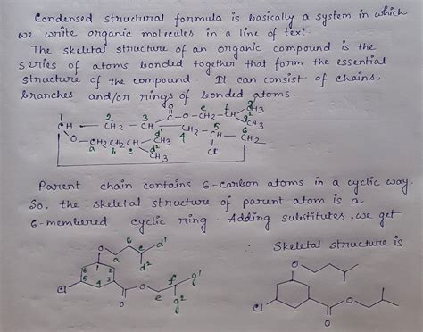 Solved Please Help Convert The Following Condensed Formula Into A