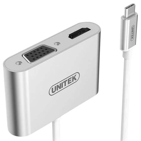 Promo Unitek Converter Usb C To Hdmi Vga Y V Usb Type C Yv