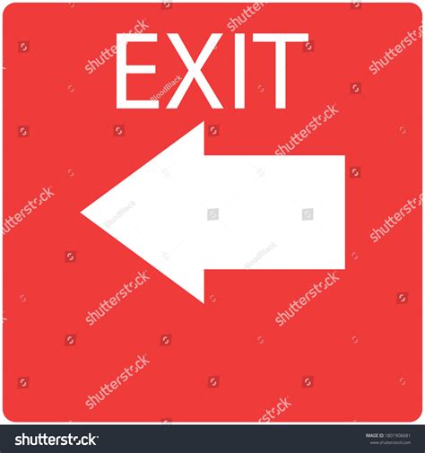 Emergency Exit Vector Direction Arrow Sign Stock Vector (Royalty Free ...