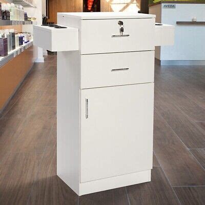 Reshable Lockable Salon Storage Cabinet Beauty Styling Station W Tools