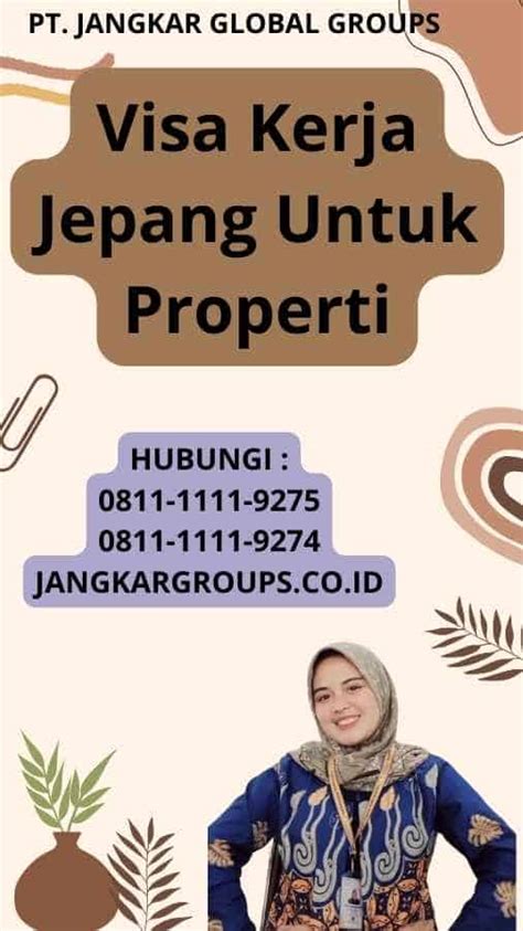 Visa Kerja Jepang Untuk Properti Jangkar Global Groups