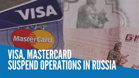 Visa Mastercard Suspend Operations In Russia Youtube