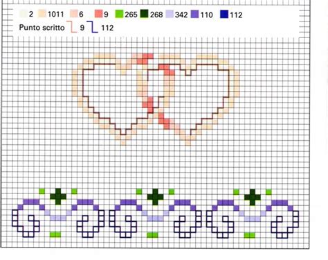 Schema Punto Croce Cuori