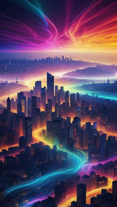 Night City Wallpaper: Colorful Lights by ♤CRISTIAN♧¿