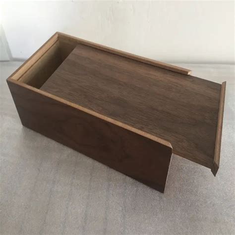 Rectangular Walnut Tissue Boxes Slide Out Bottom Design Wooden Tissue