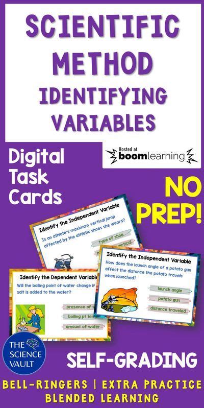 Identifying Independent And Dependent Variables Boom Cards Scientific Method High School