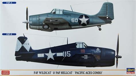 F4F Wildcat and F6F Hellcat ‘Pacific Aces Combo’ (two kits) - Kits ...