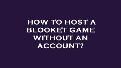 How To Host A Blooket Game Without An Account YouTube