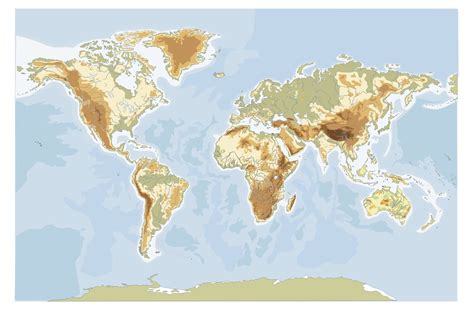 Geograf A Alarcos A Mapa Mundi Mudo Del Relieve De La Tierra Hot Sex