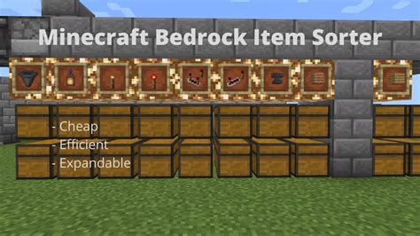 Minecraft Bedrock Item Sorter Tutorial Youtube