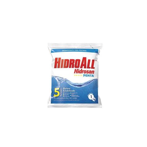 Cloro Piscina Hidrosan Hidroall Penta 1KG Cloro Para Piscina